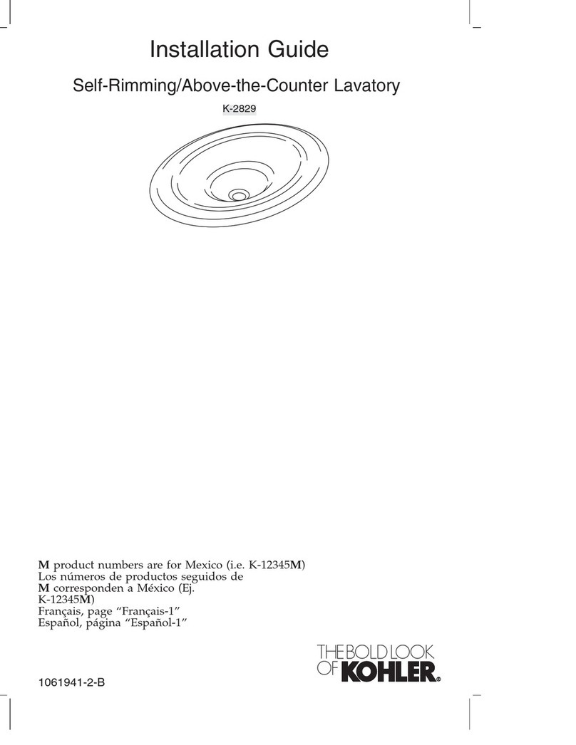 Kohler K-2829 installation guide