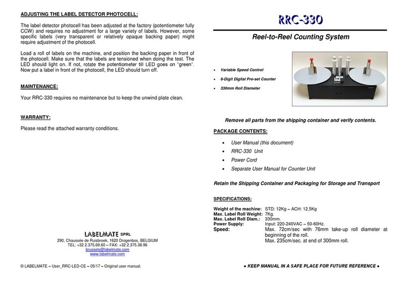 Labelmate RRC-330 User manual