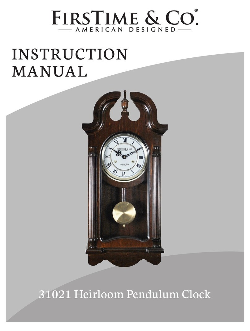 FirsTime Heirloom Pendulum Clock instruction manual FirsTime Heirloom Pendulum Clock instruction manual