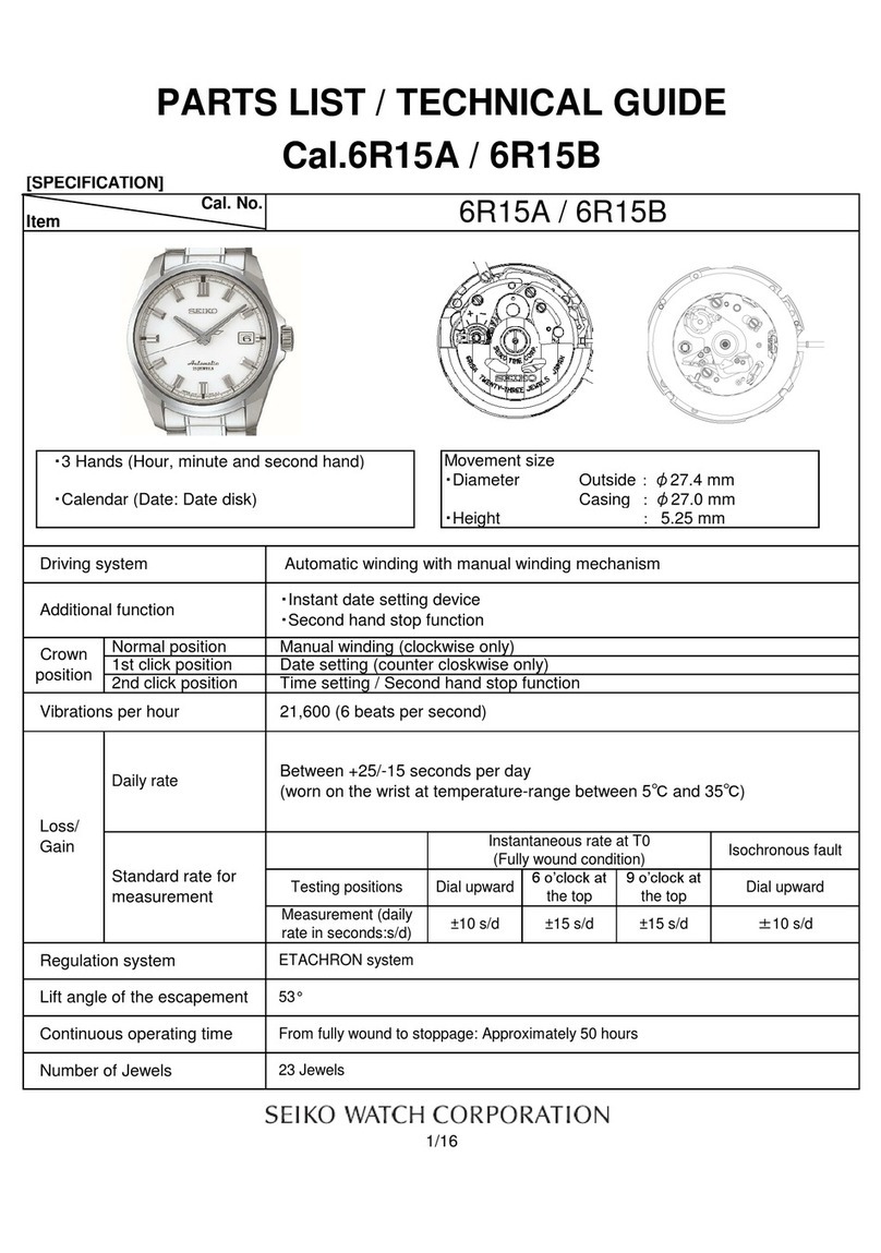 Seiko 6R15A Parts List/Technical Guide