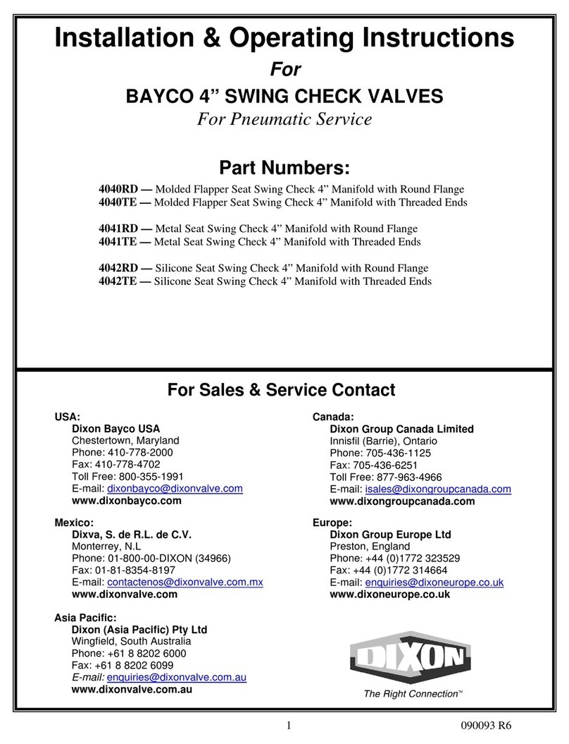 Dixon BAYCO 4040RD Installation & operating instructions Dixon BAYCO 4040RD Installation & operating instructions