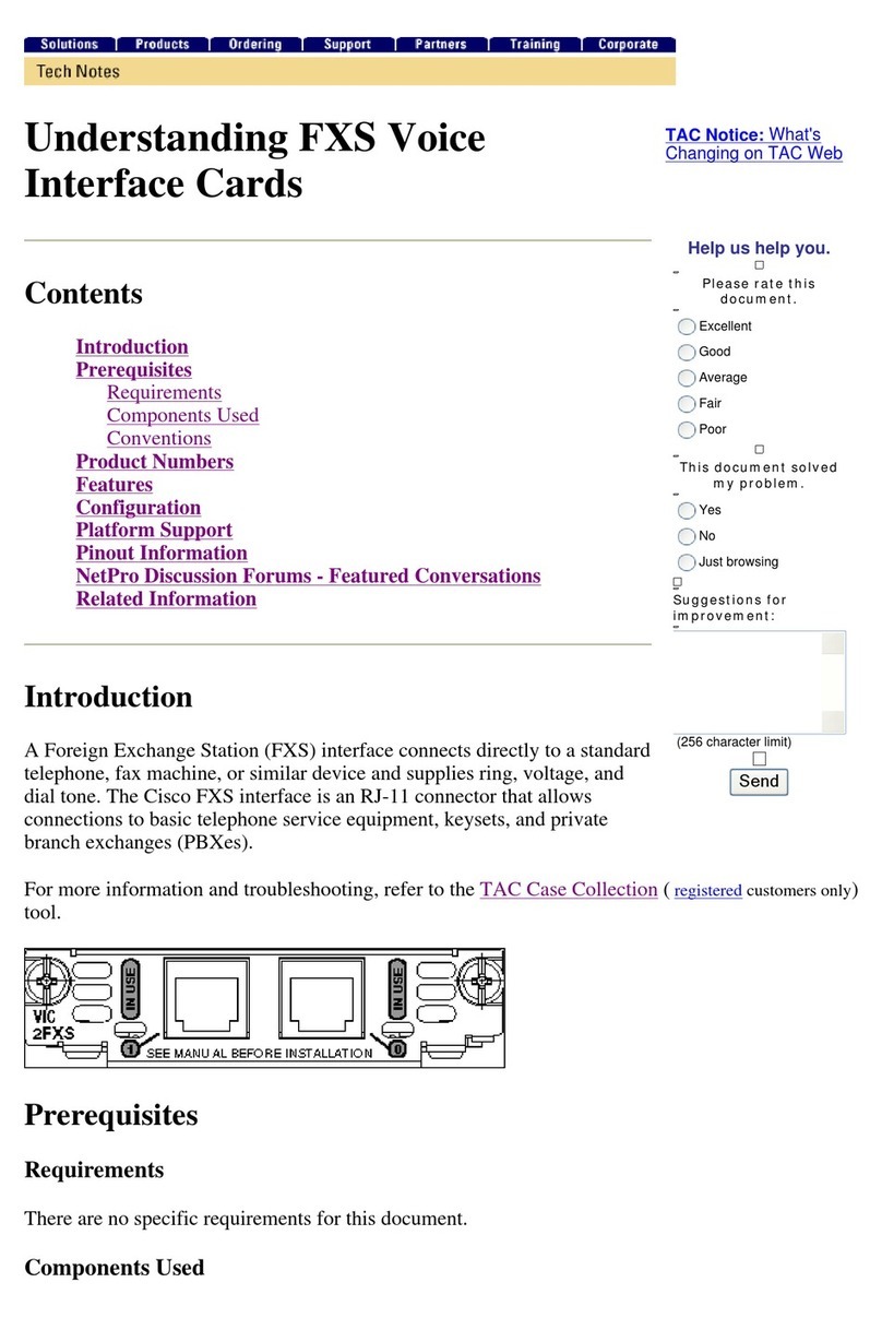 Cisco VIC-2FXS User manual