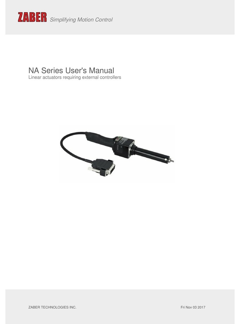 Zaber Technologies Inc. NA Series user manual