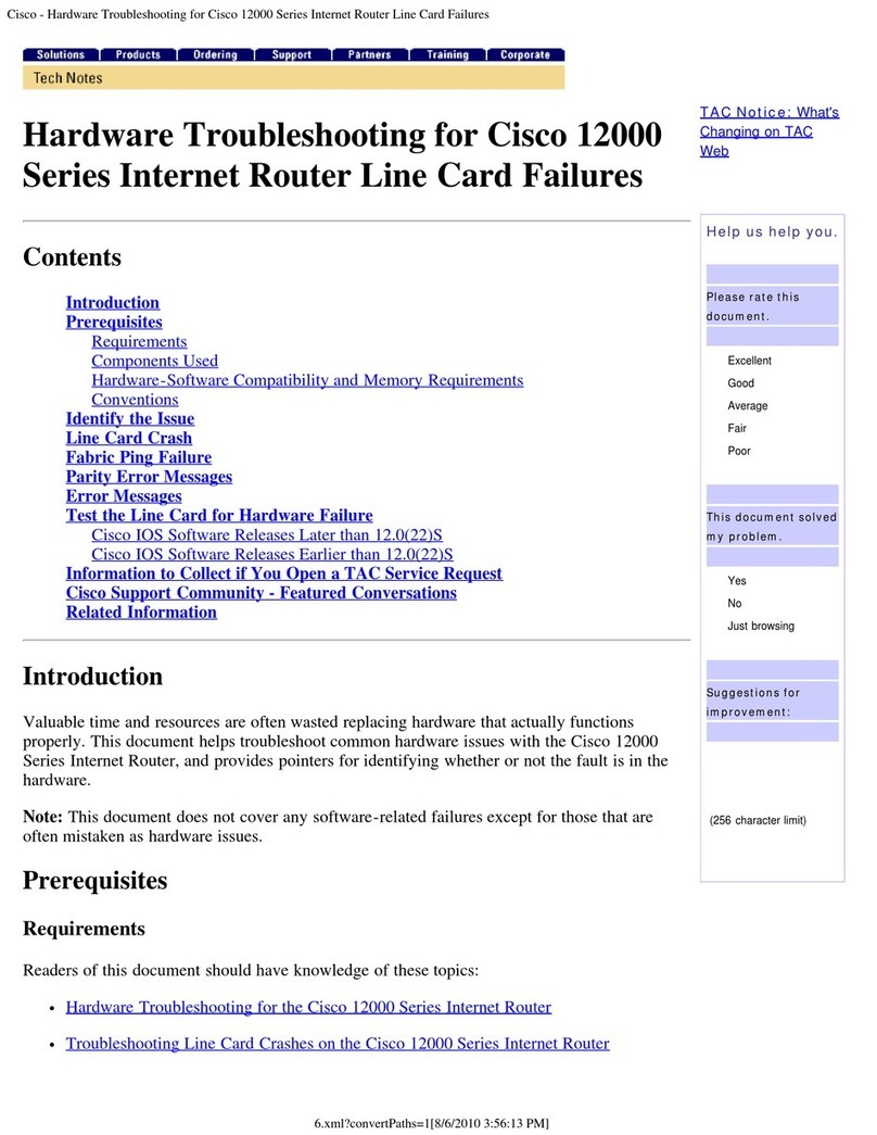 Cisco 12000 - Series Chassis Modular Expansion... User manual Cisco 12000 - Series Chassis Modular Expansion... User manual
