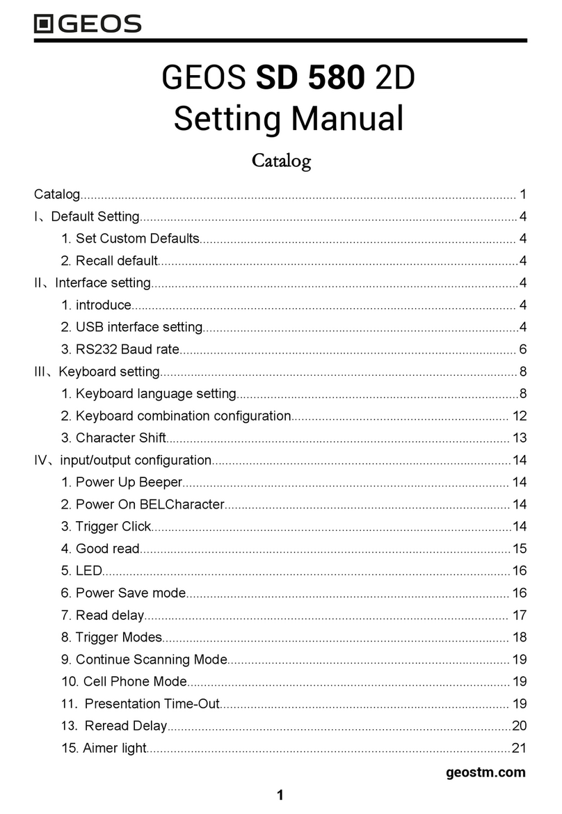 geos SD 580 2D Setting manual