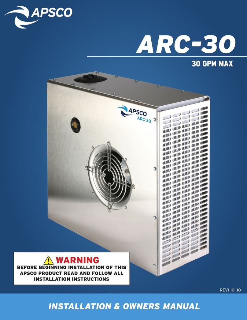APSCO ARC-30 Installation & owner's manual
