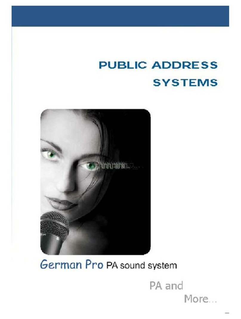 German Pro PA sound system MC-8012 owner's manual