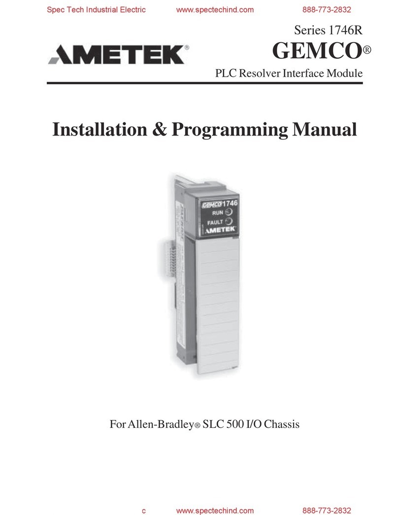 Ametek GEMCO 1746R Series Installation & programming manual