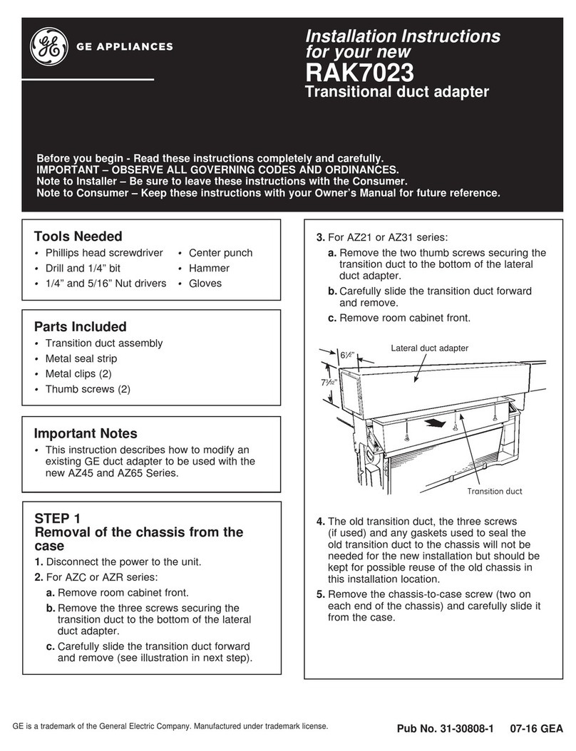 GE RAK7023 installation instructions