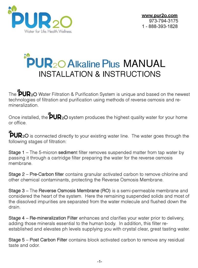 PUR2o Alkaline Plus Installation instructions manual PUR2o Alkaline Plus Installation instructions manual