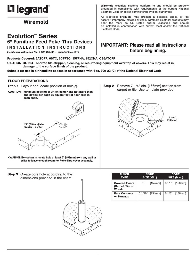 LEGRAND Evolution ATCFF installation instructions LEGRAND Evolution ATCFF installation instructions