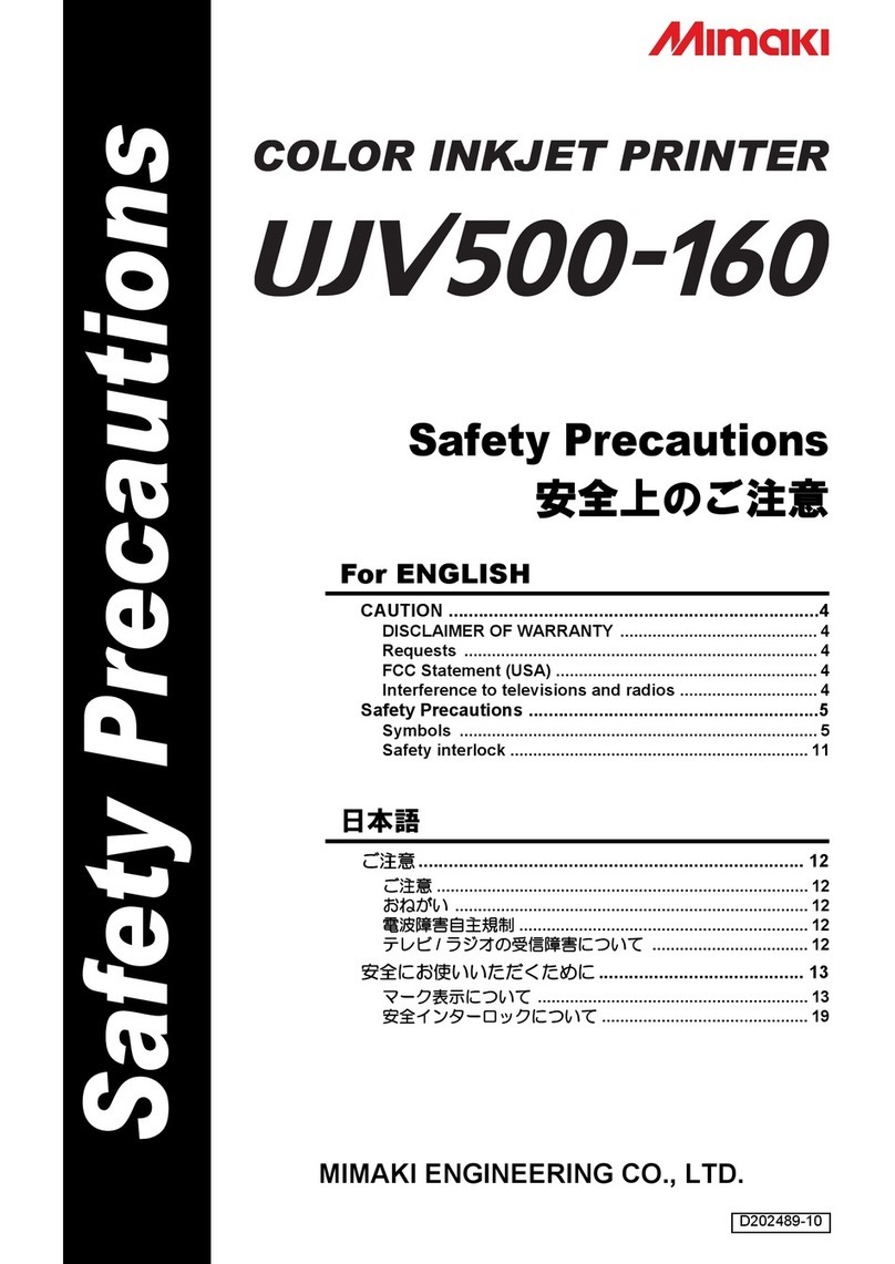 MIMAKI UJV500-160 Installation instructions