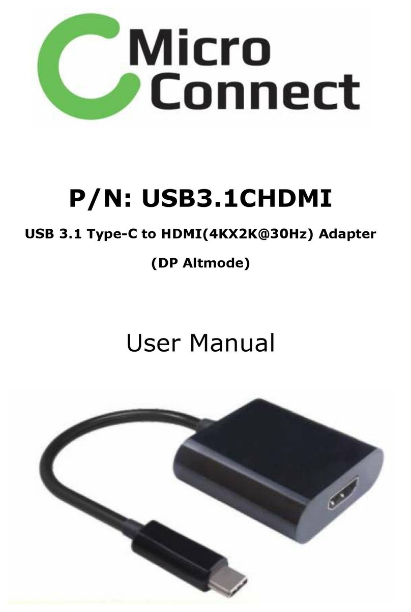MicroConnect USB3.1CHDMI User manual