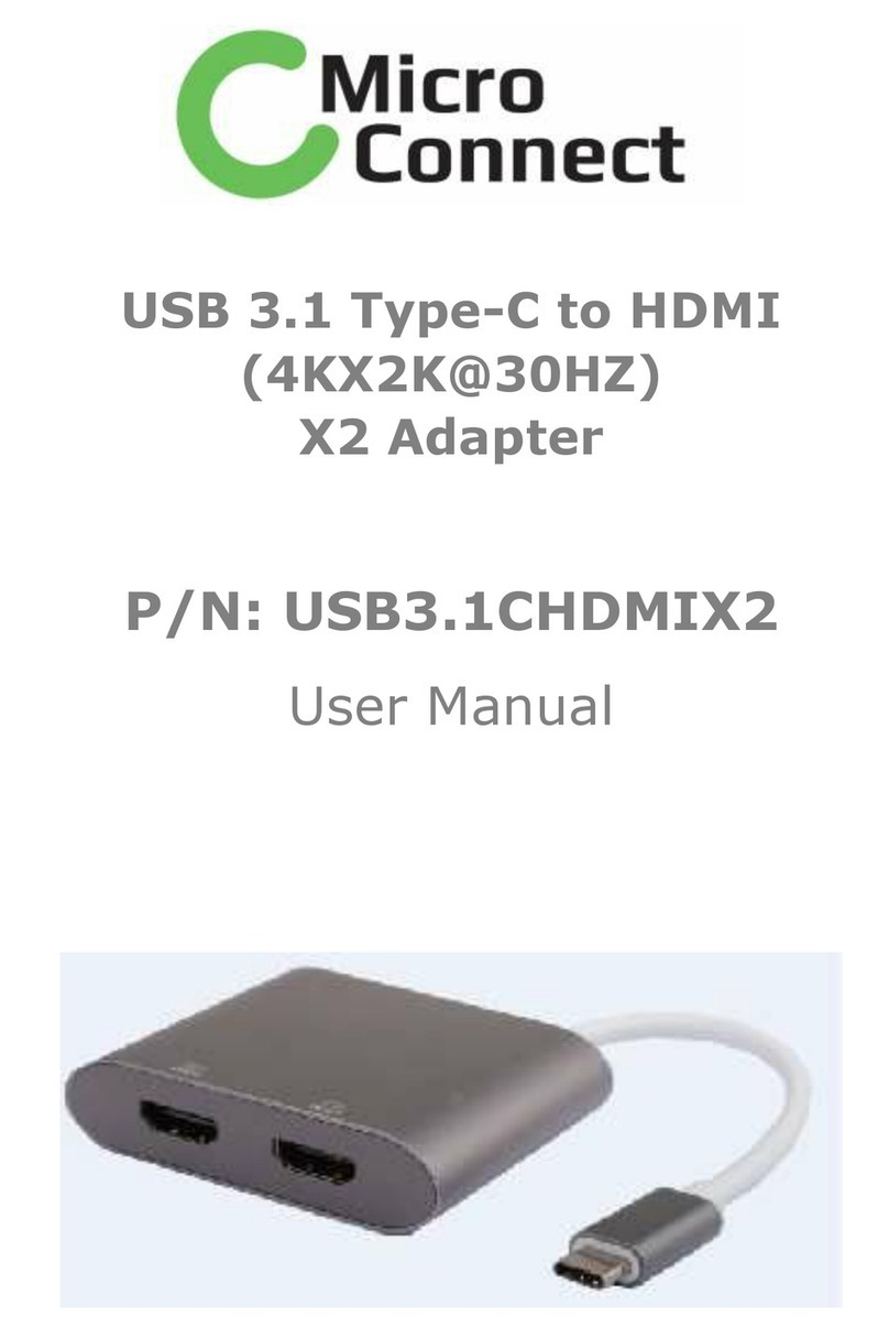 MicroConnect USB3.1CHDMIX2 User manual