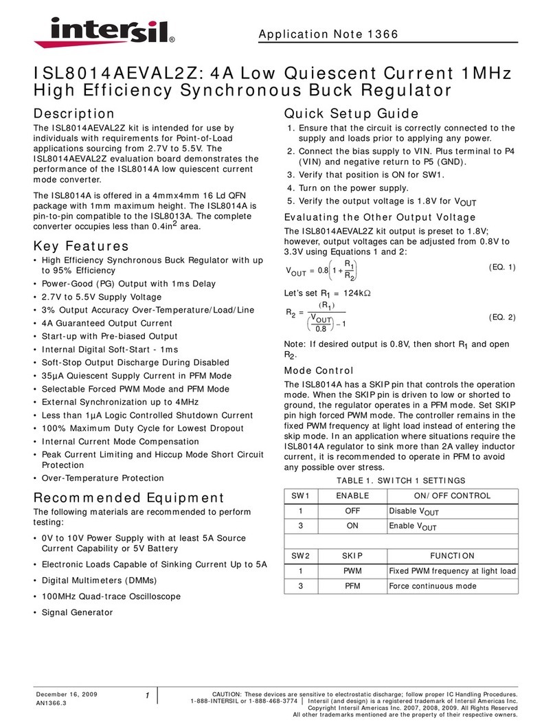 Intersil ISL8014AEVAL2Z Application note
