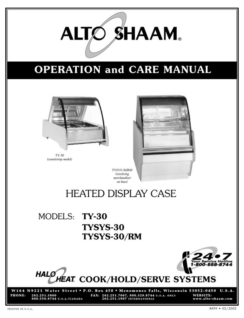 Alto-Shaam TY-30 Operation and care manual