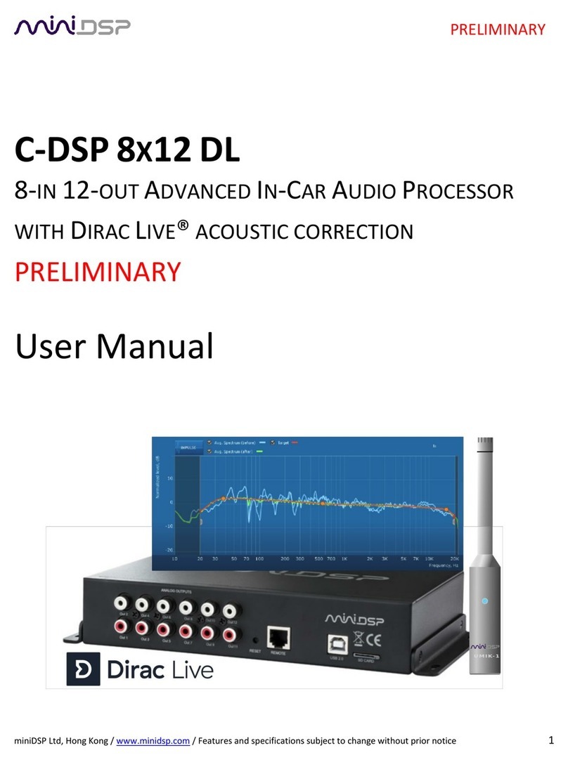 miniDSP C-DSP 8X12 DL User manual