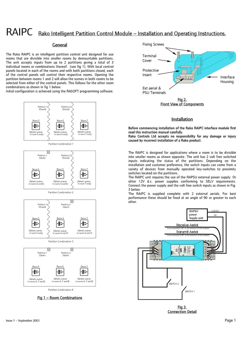 rako RAIPC Installation and operating instructions