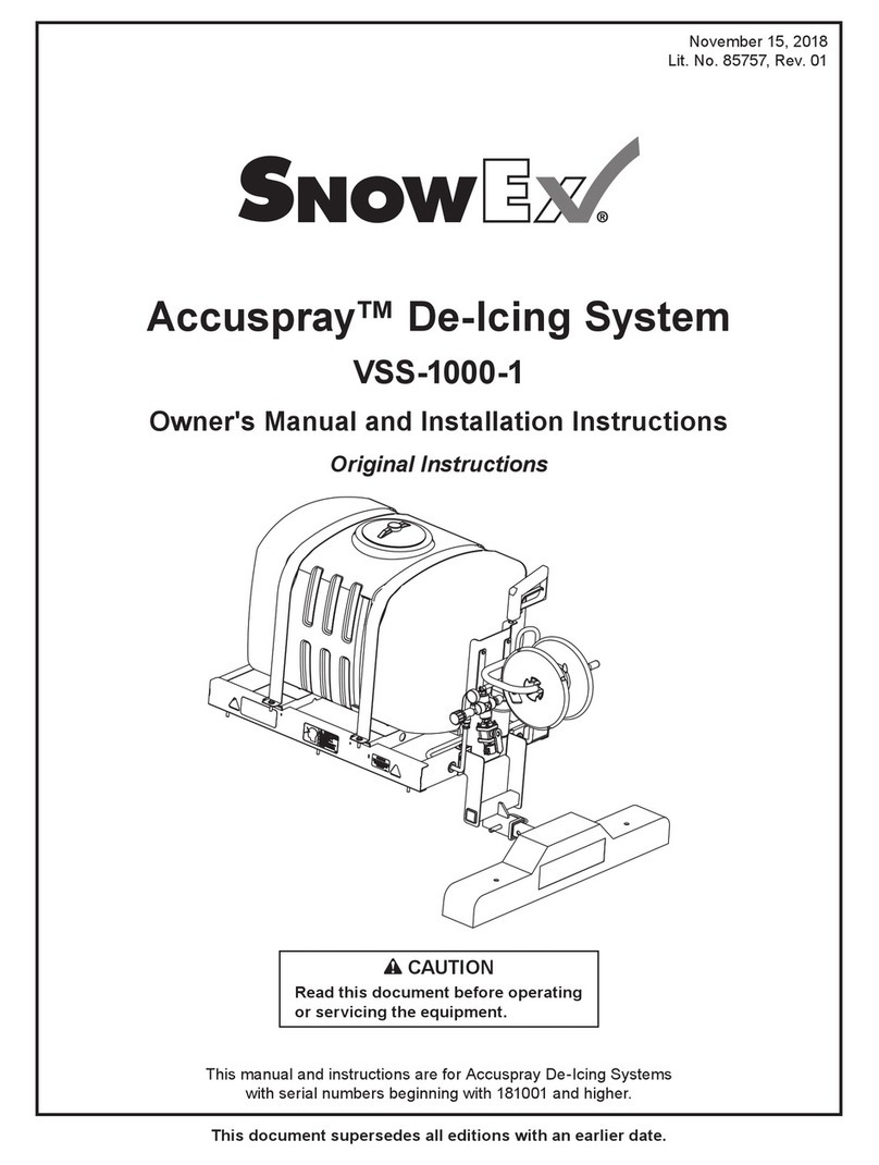 SnowEx Accuspray VSS-1000-1 Operating instructions