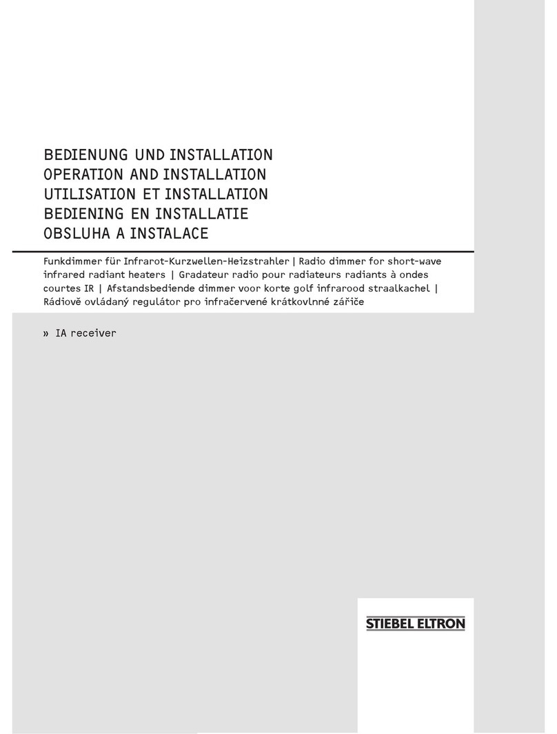 STIEBEL ELTRON IA receiver Operation and installation