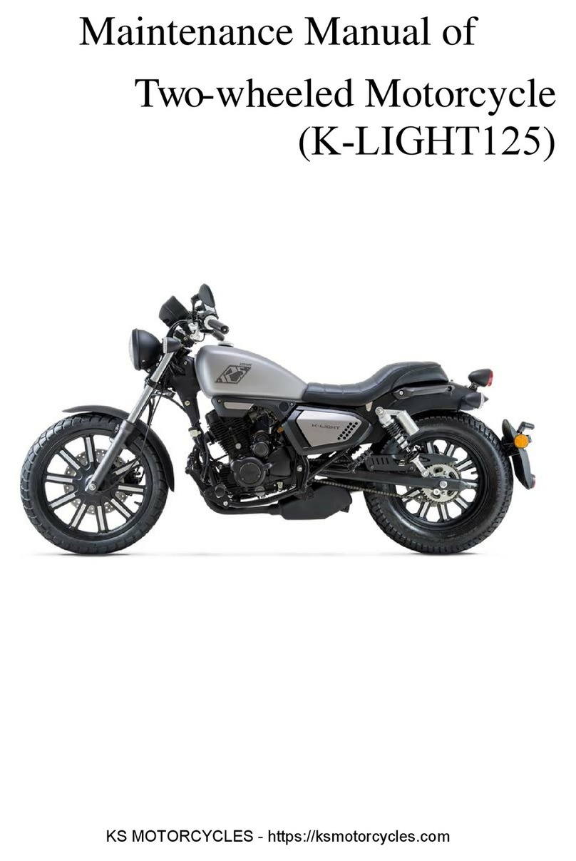 KS Motorcycles K-LIGHT125 Maintenance manual