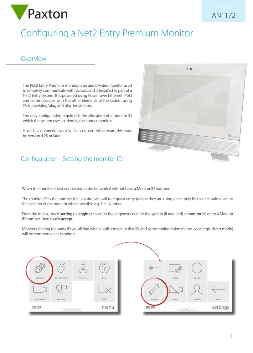 Paxton Net2 Entry User manual Paxton Net2 Entry User manual