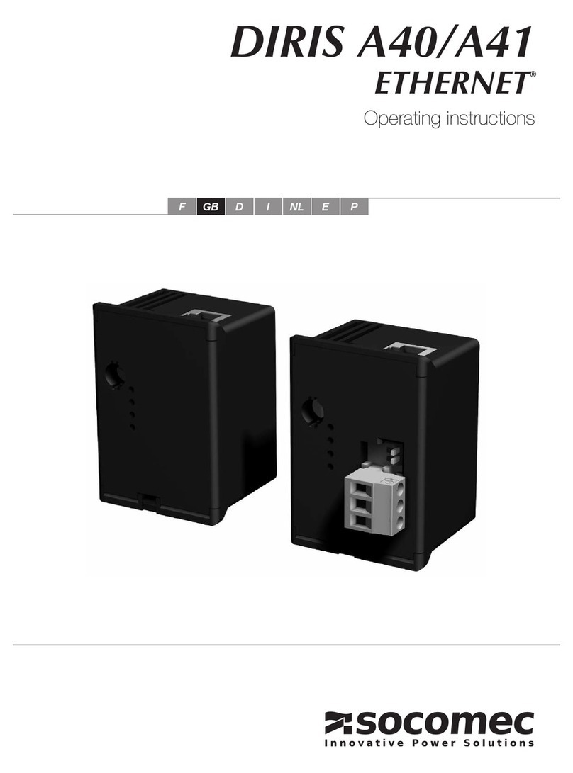 socomec DIRIS A40 operating instructions