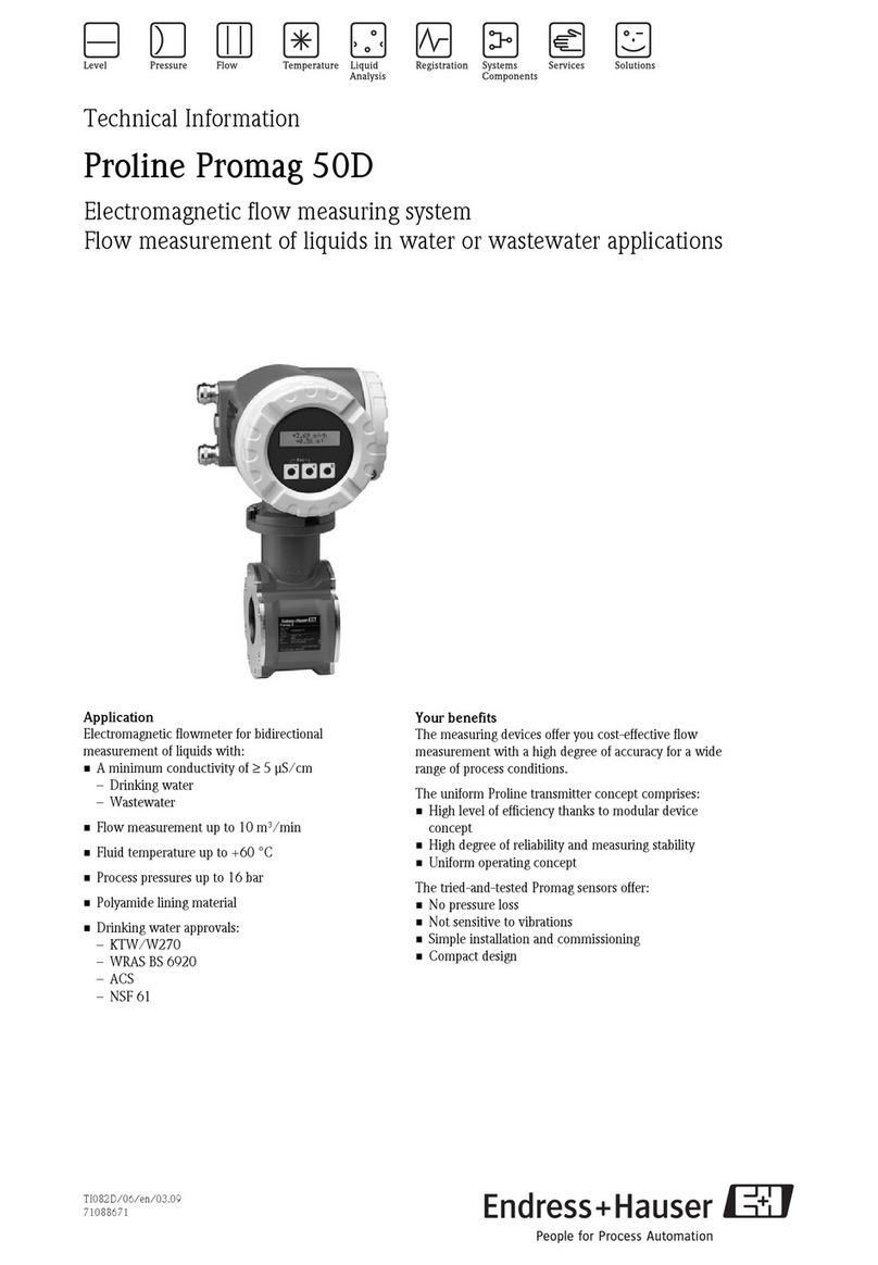Endress+Hauser Proline Promag 50D Manual