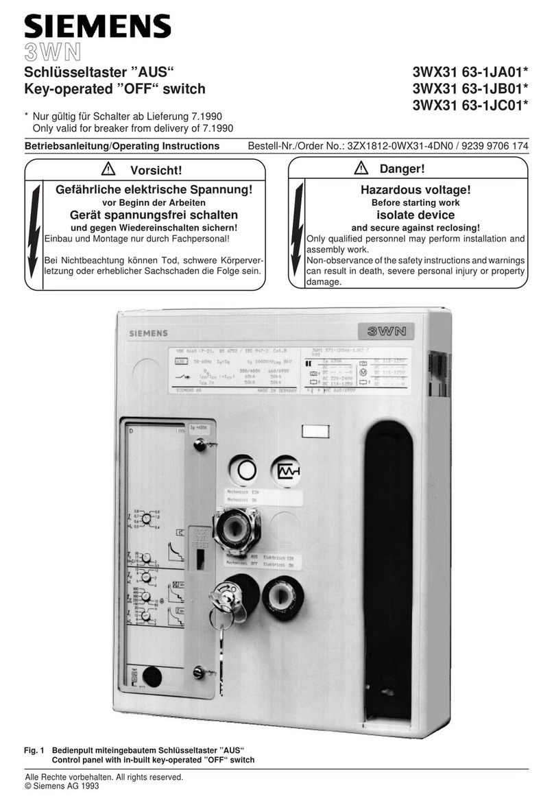 Siemens 3WN Series User manual Siemens 3WN Series User manual