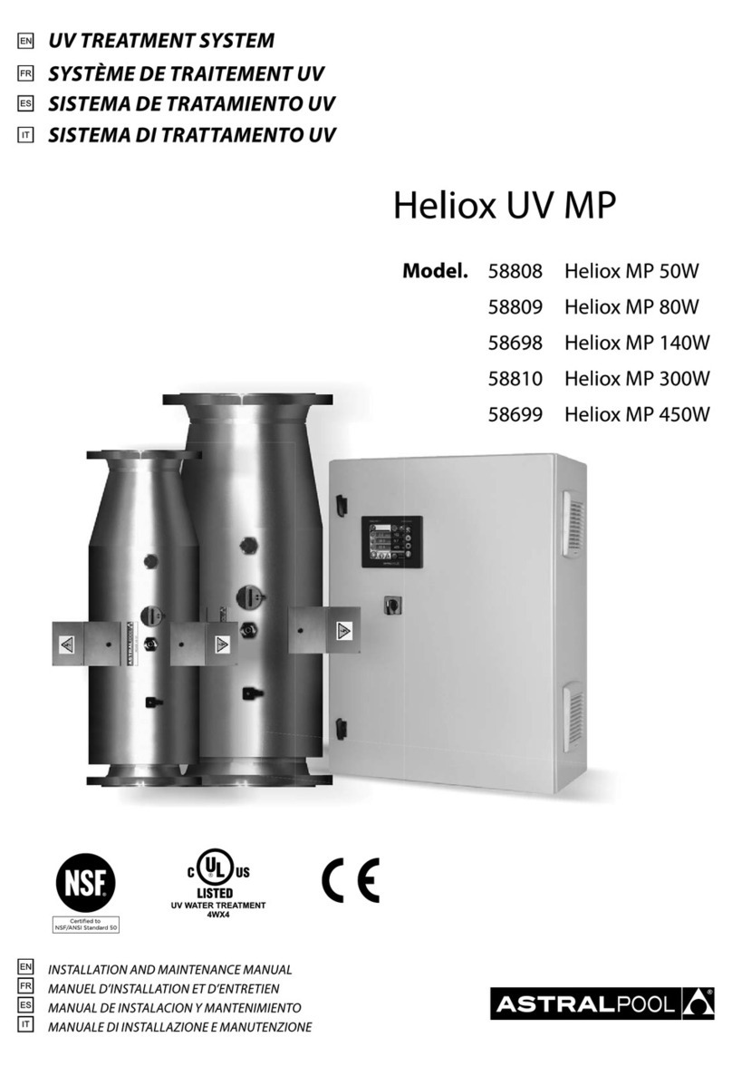 Astral Pool Heliox MP 50W Installation and maintenance manual
