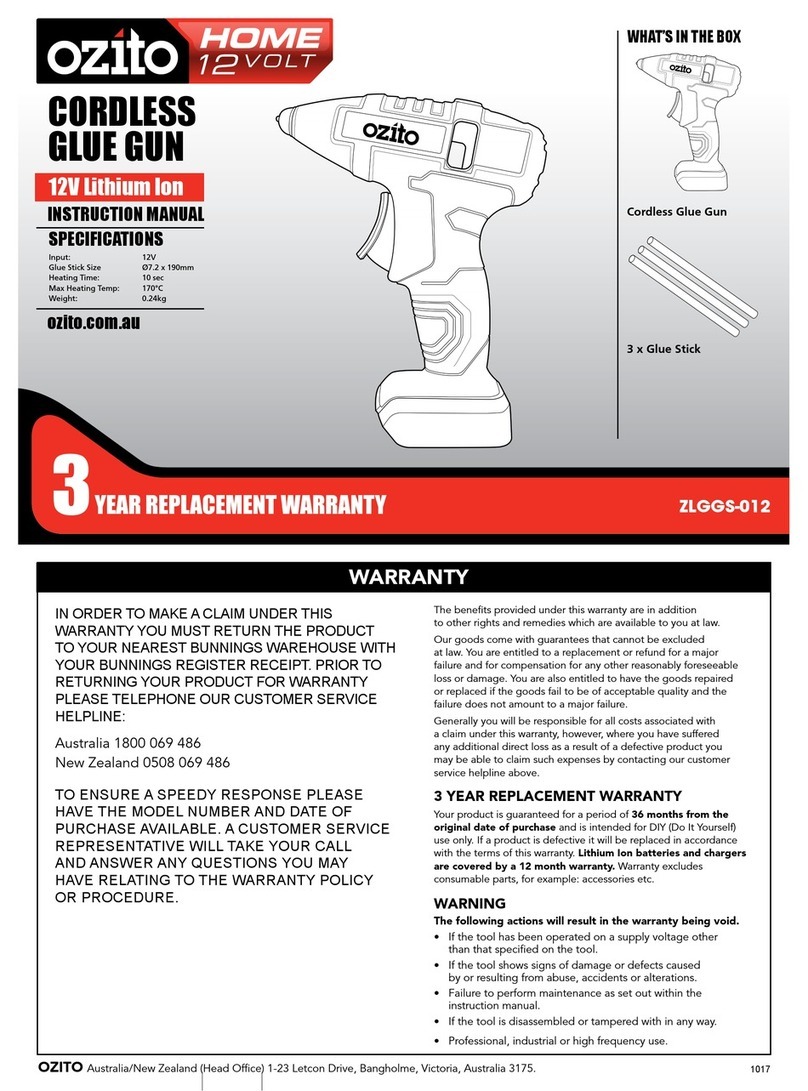 Ozito ZLGGS-012 User manual