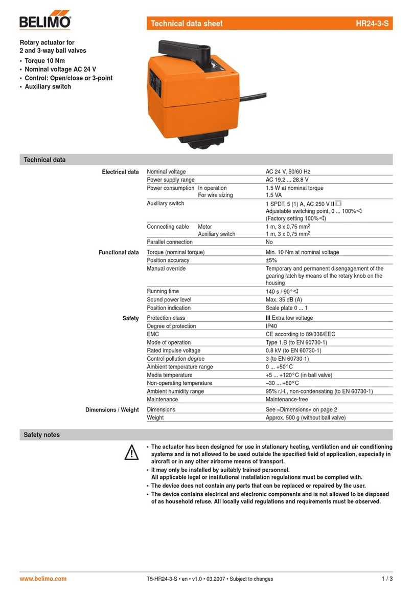 Belimo HR series quick start guide