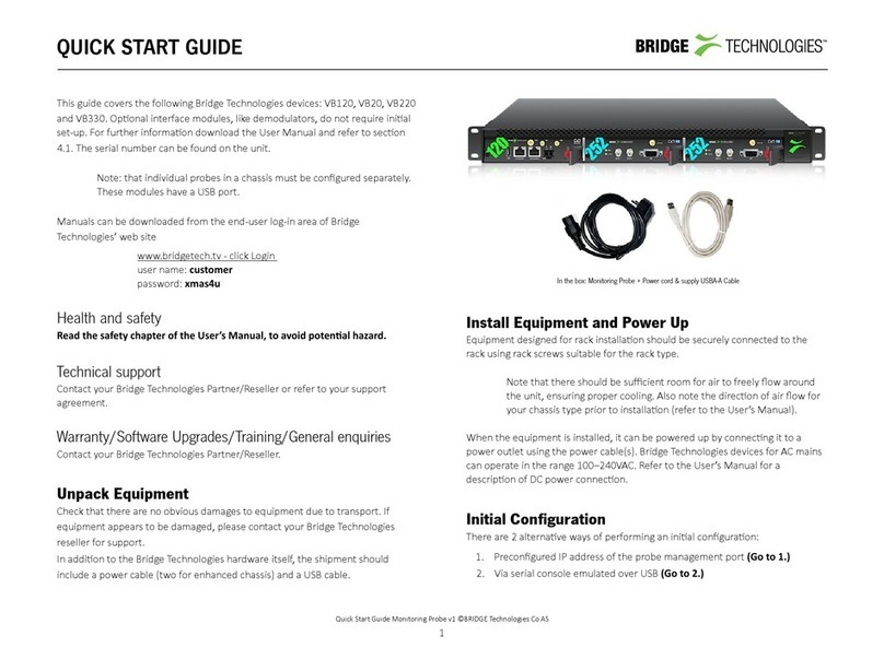 BridgeTech VB20 User manual