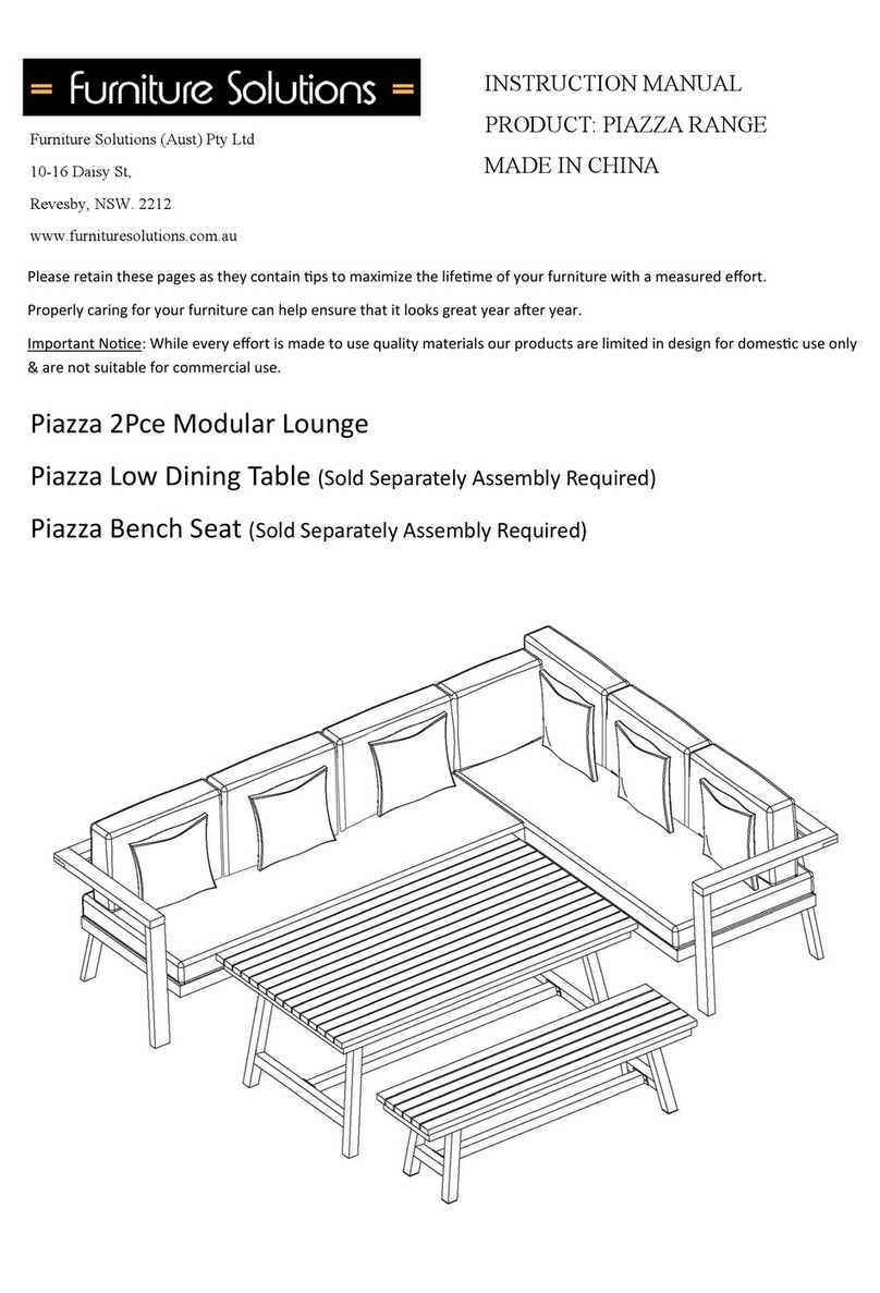 Furniture Solutions Piazza Series instruction manual Furniture Solutions Piazza Series instruction manual