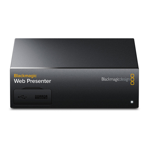 Blackmagicdesign Blackmagic Web Presenter Installation and operation manual