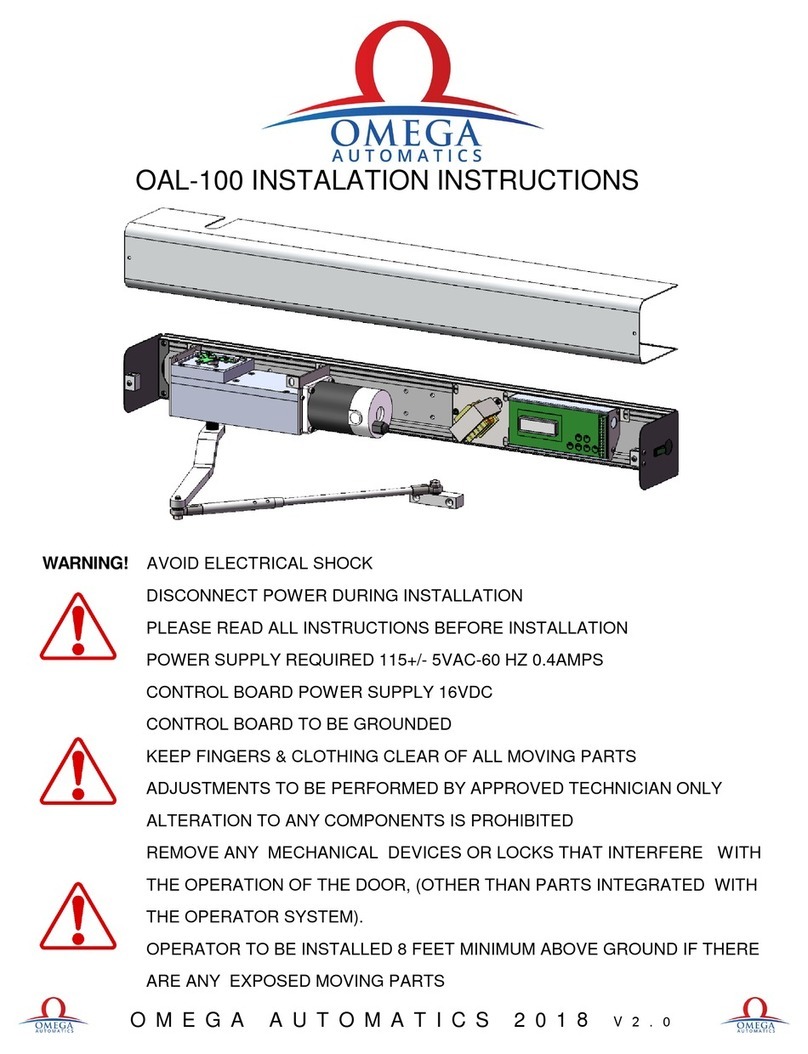 Omega OAL-100 Instalation instructions Omega OAL-100 Instalation instructions