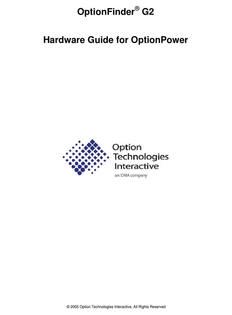Option Technologies OptionPower OptionFinder G2 Installation instructions