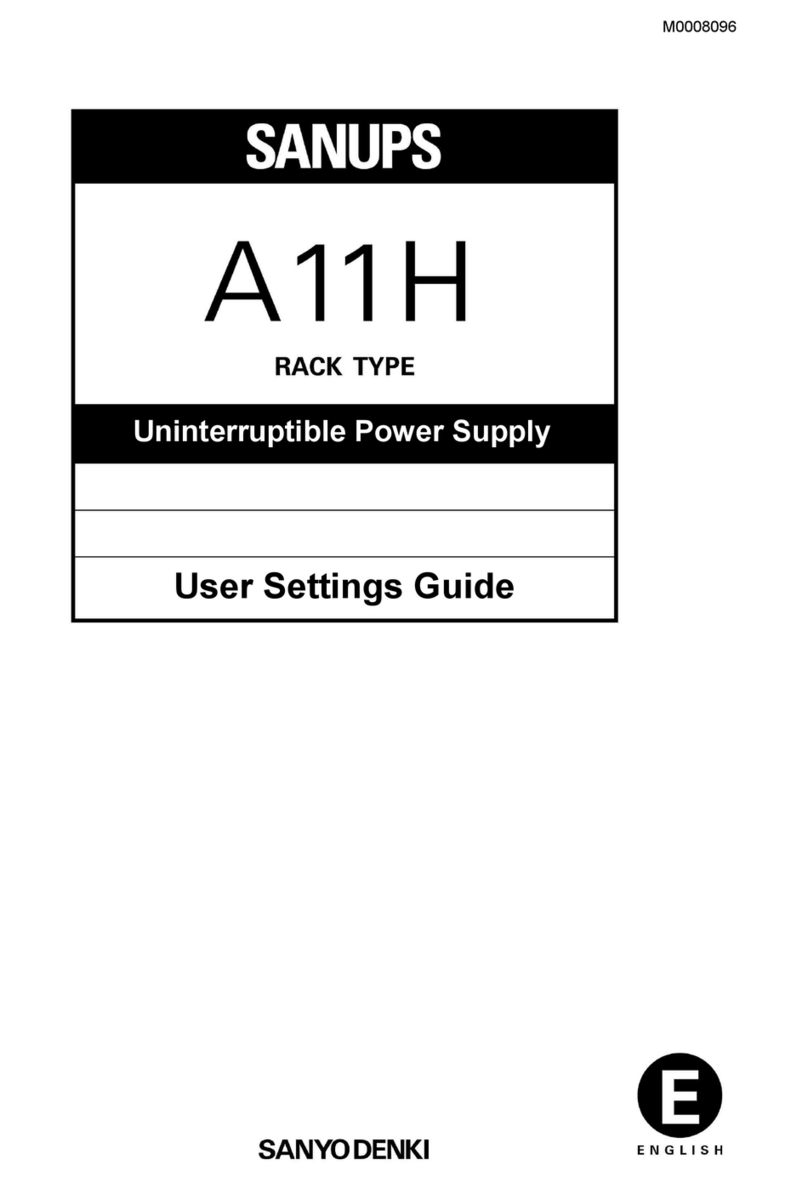 Sanyo Denki SANUPS A11H User Settings Guide