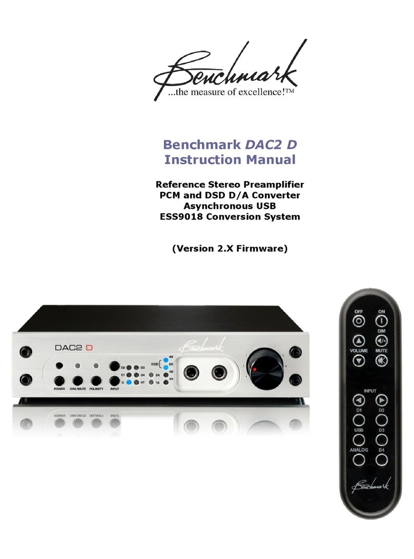 Benchmark DAC2 D instruction manual