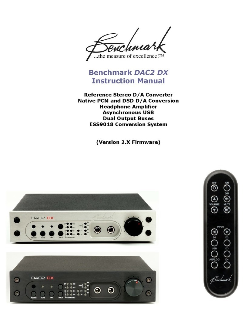 Benchmark DAC2 DX instruction manual