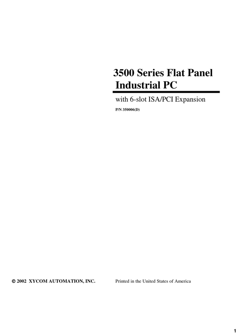 Xycom 3500 Series User manual Xycom 3500 Series User manual