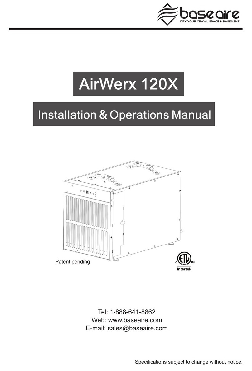 Base aire AirWerx 120X Installation & operation manual Base aire AirWerx 120X Installation & operation manual