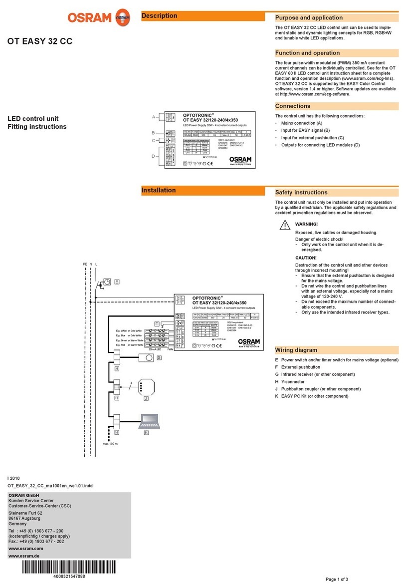 Osram OT EASY 32 CC Fitting instructions
