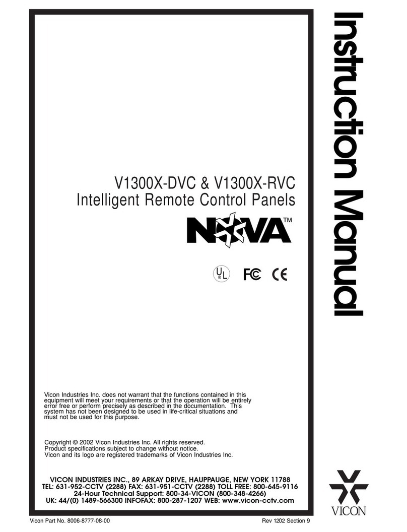 Vicon Nova V1300X-DVC instruction manual