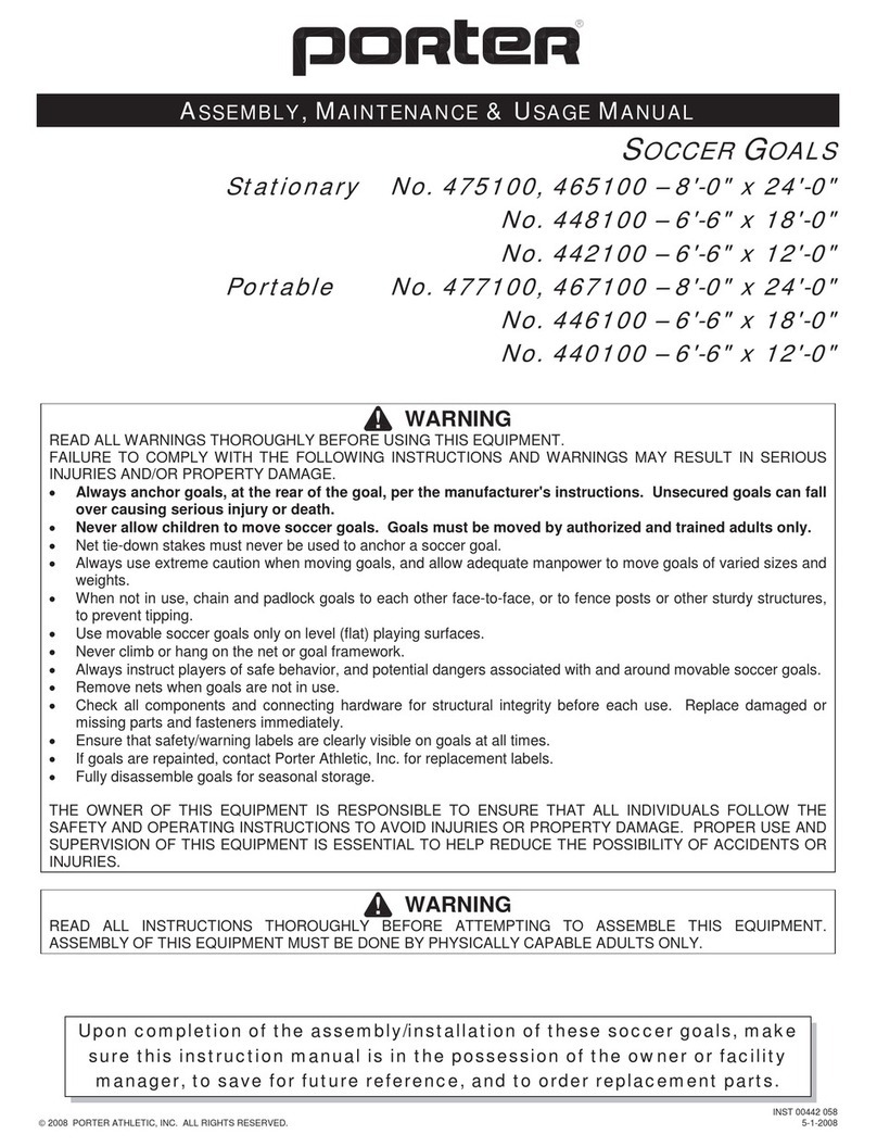 Porter 475100 ASSEMBLY, MAINTENANCE & USAGE MANUAL