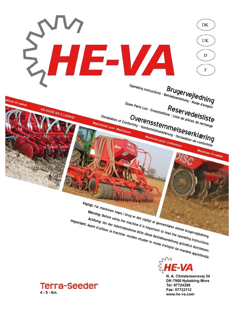 HE-VA Terra-seeder Series operating instructions