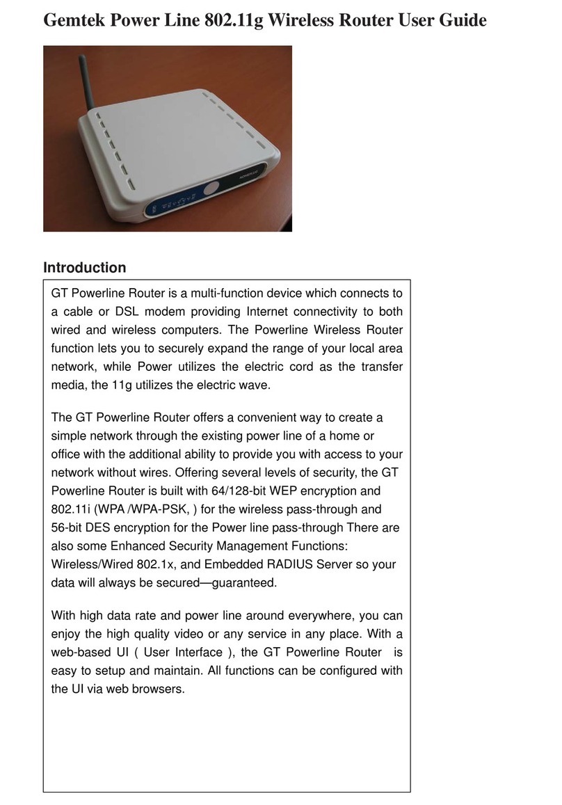 Gemtek Power Line User manual