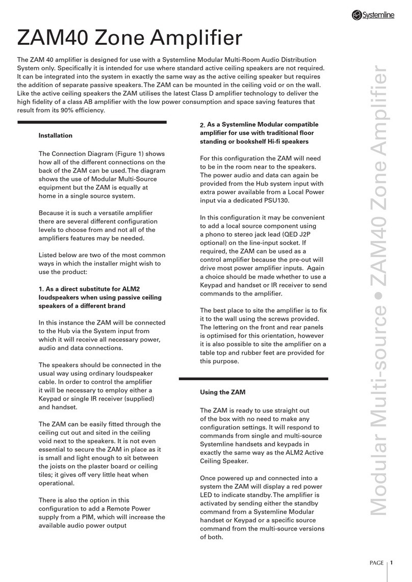 Systemline ZAM40 Installation and operating instructions