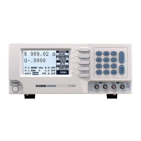 GW Instek LCR-800 Series User manual