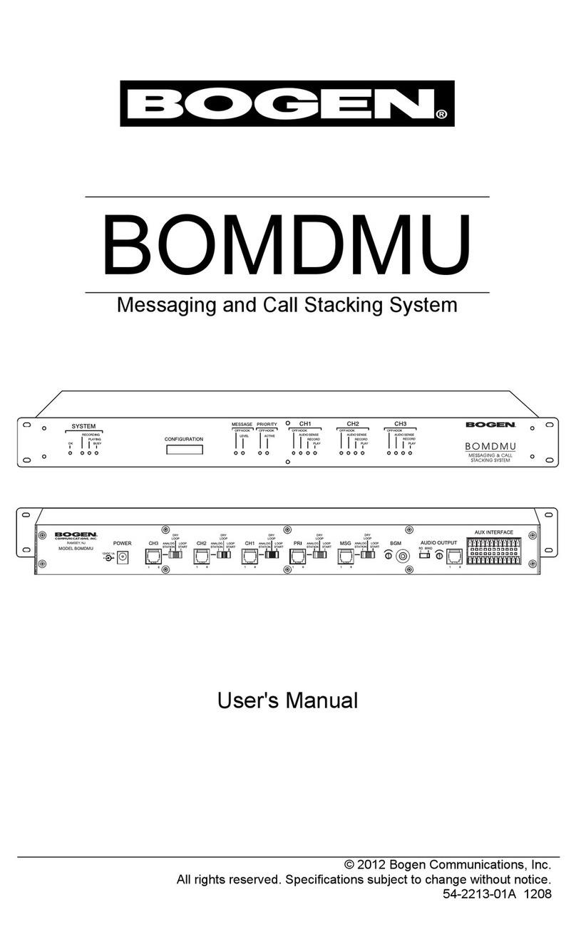 Bogen BOMDMU user manual